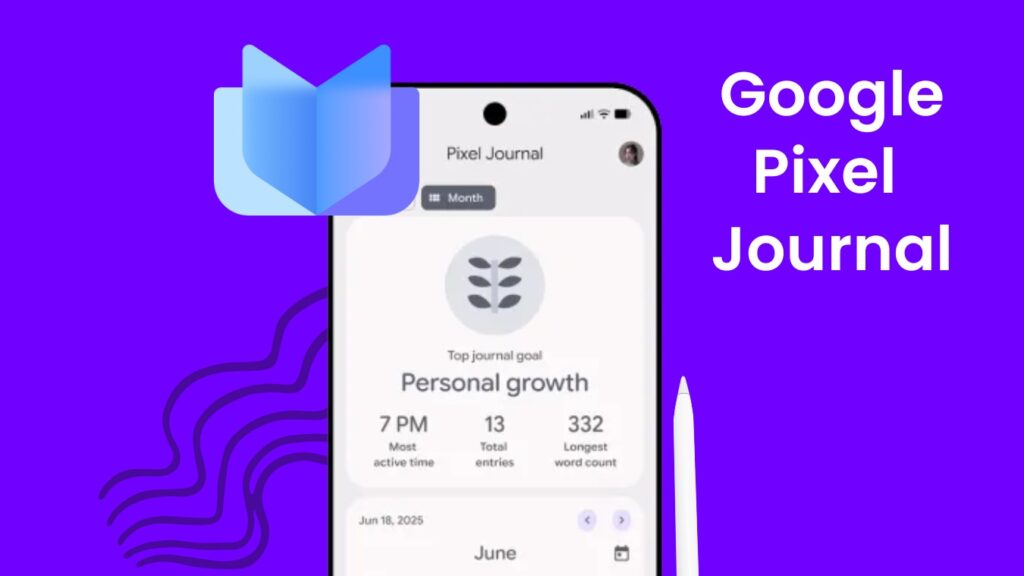 How To Journal With Google Pixel Journal App (2025) 7 Excellent google pixel journal app ui of homepage and logo for ai journaling