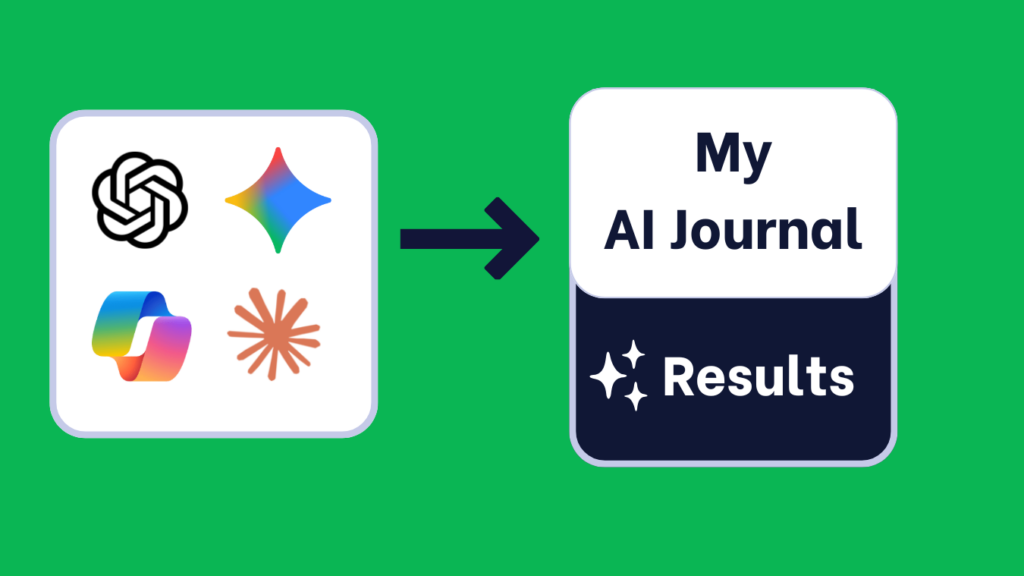 Get Started With Ai Journaling (2025): A 5-Minute Routine 1 Excellent illustration showing logos of ai journaling tools, chatgpt, gemini, claude, copilot and how to use for ai journaling results
